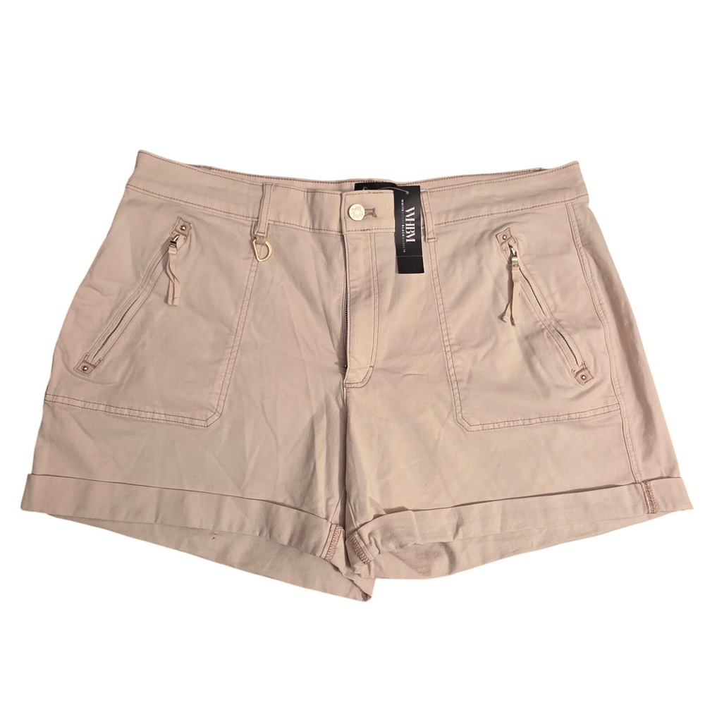 White House Black Market Pret A Play Shorts Oat Tan Mid-Rise Curvy 16C 570340479